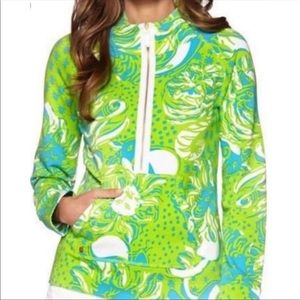 Lilly Pulitzer skipper popover, “Roar of the Jungle” print, size S